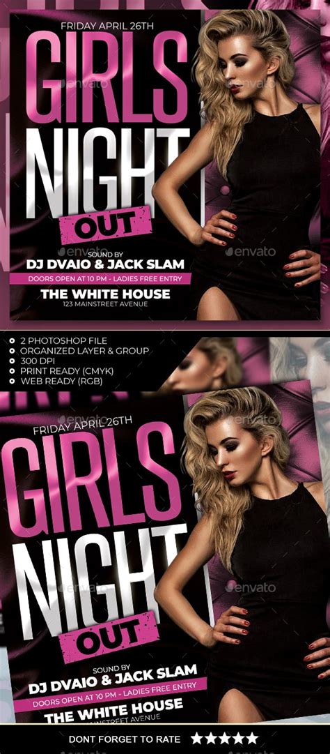 Girls Night Out Flyer By Ayumadesign Graphicriver