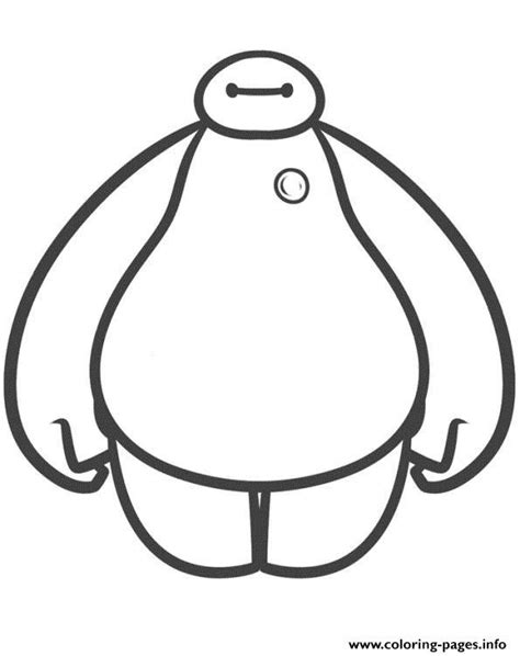 Print Baymax From Big Hero Coloring Pages Free Disney Coloring