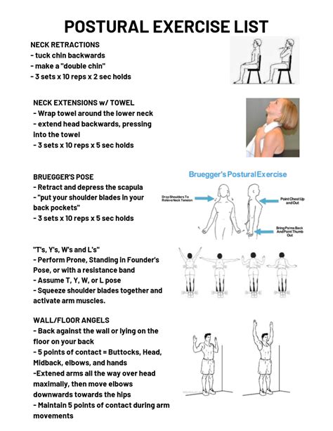 Printable Posture Exercises