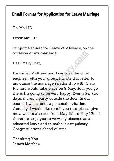 leave application for marriage sample letter for how to write a marriage leave letter cbse