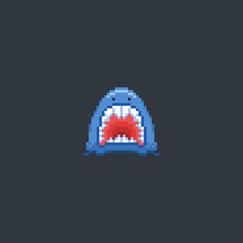Shark Jaws In Pixel Art Style 23018434 Vector Art At Vecteezy