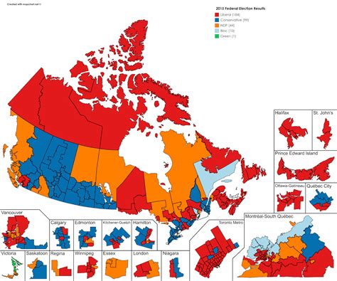 Canadian Election Watch 2015 Result Map
