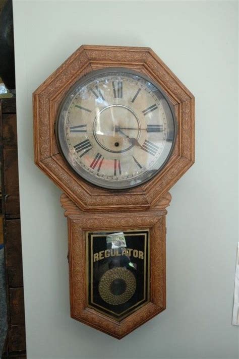Antique Regulator Sessions Wall Clock Forestville Connecticut