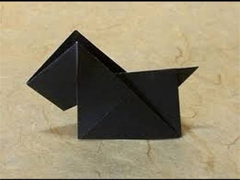 How To Make A Simple Origami Dog HD - YouTube