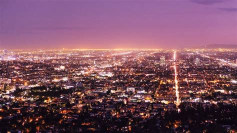 Download Wallpaper 1366x768 Los Angeles Usa Panorama Night City