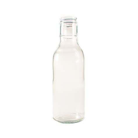 12oz Clear Glass Ring Neck Sauce Bottle 38 400 Wells Can Company