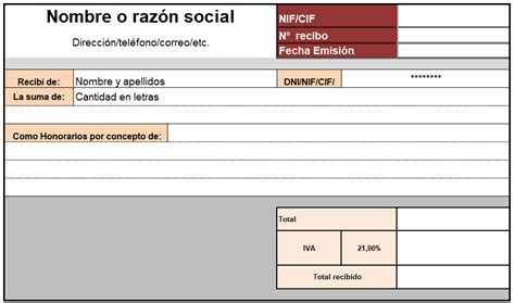 Modelo De Recibo Plantilla Recibos En Excel Formato Images Vrogue