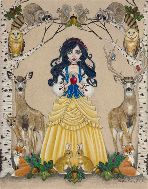 Snow White Limited Edition Fairy Tale Print By Rgddesign On Etsy