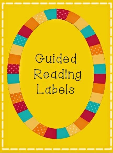 I Love To Learn Guided Reading Guided Reading Levels Book Bin Labels