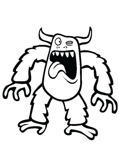 Coloring Pages Printable Monsters Coloring Page