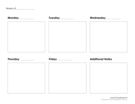 5 Day Calendar Printable Free Blank Calendar Template