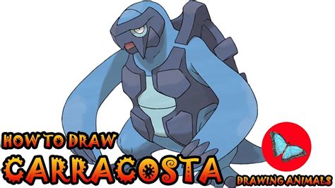 How To Draw Carracosta Pokemon Drawing Animals