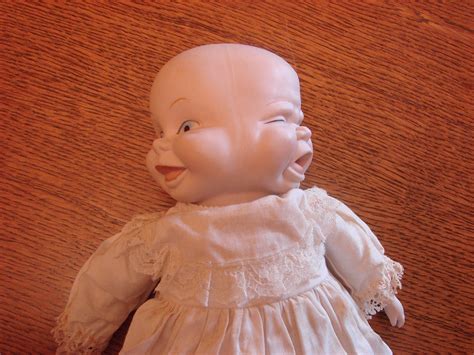 Vintage 3 Faced Porcelain Baby Dollkind Of Creepy Expression