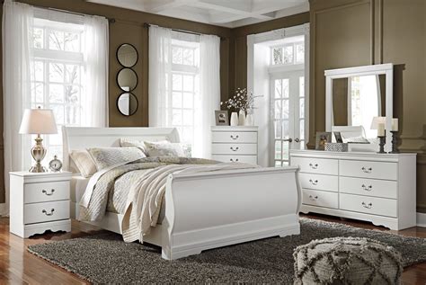 Anarasia White Sleigh Bedroom Set Luna Furniture From Ashley