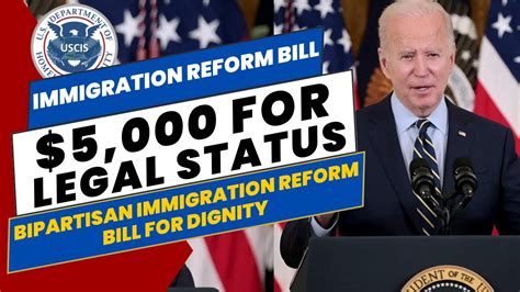 immigration reform bill 5 000 for legal status bipartisan immigration reform bill for