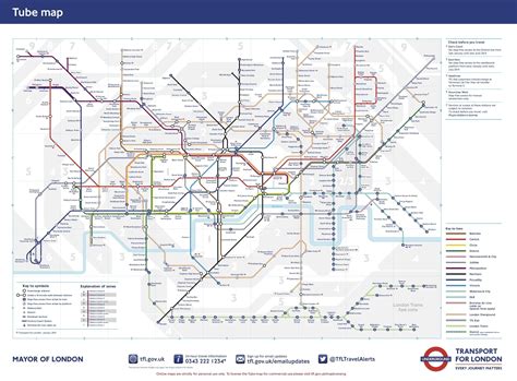Large Print London Underground Tube Map 2019 Best Map Collection