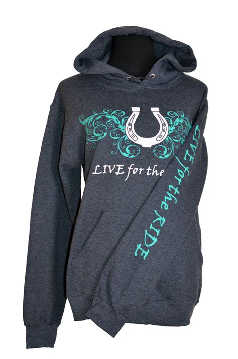 Horseshoe Horse Hoodie Live For The Ride