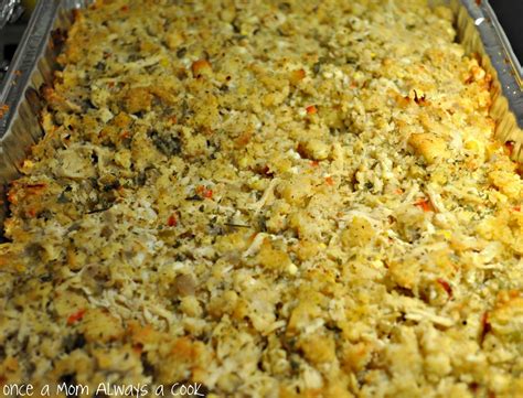 Beat 2 eggs in a shallow bowl, set aside. Once a Mom Always a Cook: Chicken & Cornbread Dressing