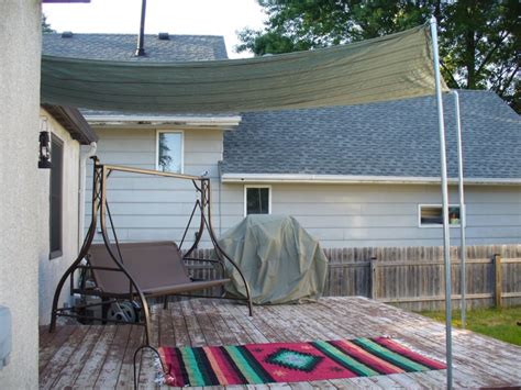 When you want to raise the shade, simply roll or scrunch the fabric up and tie the front and back ribbons together in a bow. Exceptional Diy Patio Shade #2 Diy Patio Shade Ideas ...