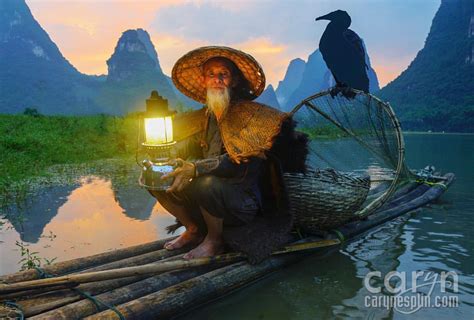 Cormorant Fisherman On The Li River Guilin China Caryn Esplin