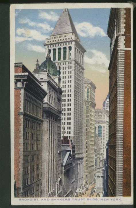 Broad St And Bankers Trust Bldg New York Seymour B Durst Old York