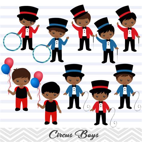 African American Circus Clip Art Circus Boys Clipart Carnival Clipart