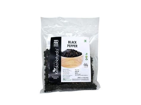 Kerala Naturals Pepper Black Whole Peppercorns 200gm 100