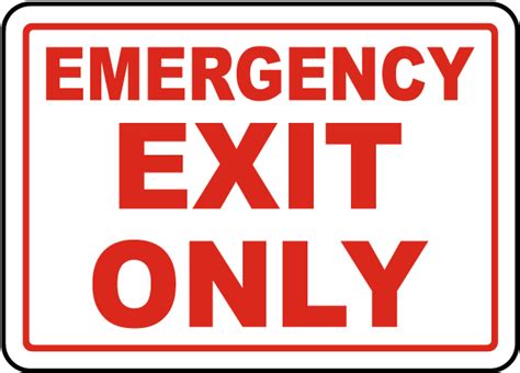 Emergency Exit Only Sign Save 10 Instantly