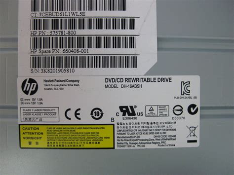 Lot Of 6 Hp 575781 800 801 Oem Cddvd Rw Sata Rewritable Drive For