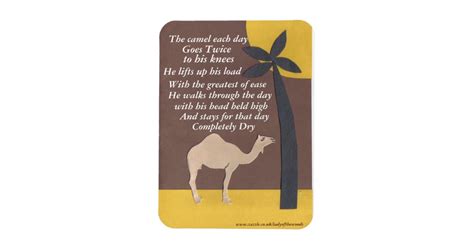 Camel Poem Magnet Zazzle
