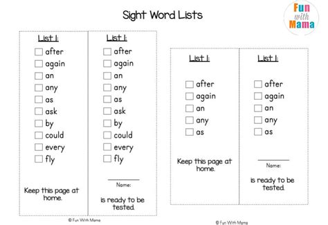 First Grade Sight Words Interactive Worksheets For Learning Fun