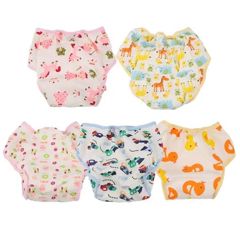 Reusable Baby Diapers Cotton Waterproof Washable Reusable Breathable