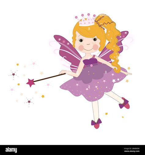Cute Little Fairy Vector Illustration Stock Vector Image And Art Alamy