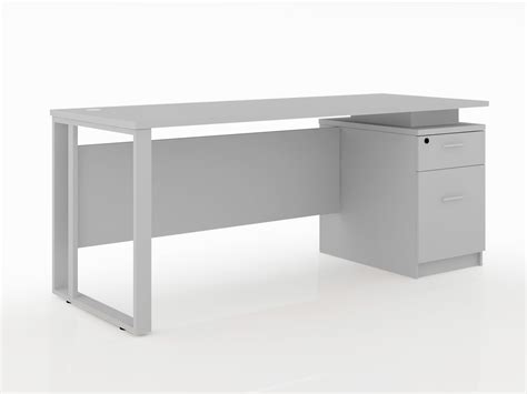 Et D167gy Evolve 1600 X 700 Desk Wcupboard Grey Stationery And