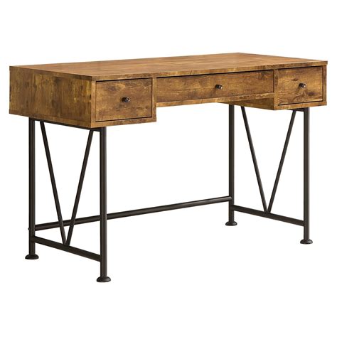 Farmhouse Rustic Writing Desk With 3 Drawers Etsy