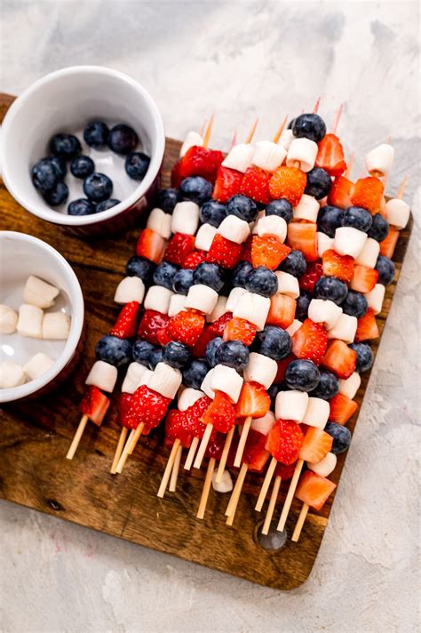 Red White And Blue Fruit Kabobs Kids Activity Zone