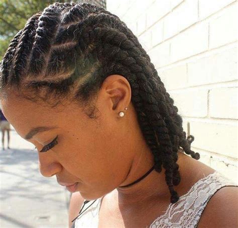 Protective Styling Flat Twists Short Natural Hair