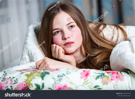 Happy Girl Waking Stretching Arms On Stock Photo 1616570578 Shutterstock