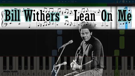 Bill Withers Lean On Me Piano Tutorial Sheets Midi Synthesia