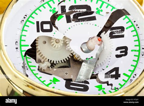 Broken alarm clock Stock Photo - Alamy
