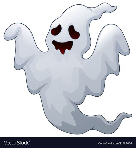 Spooky Halloween Ghost Vector Image On Vectorstock Halloween Vector