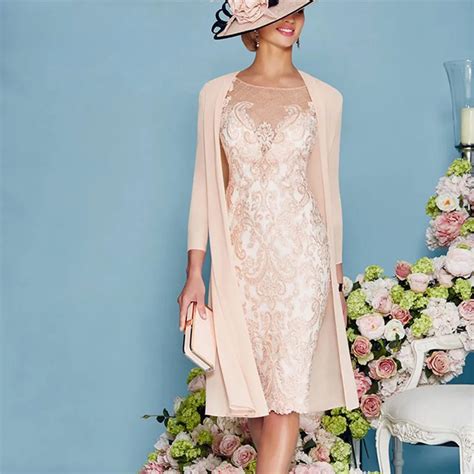 Champagne Lace Mother Of The Bride Dresses With Chiffon Jacket 34