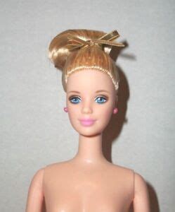 New Nude Barbie Blonde Updo Hair No Bangs Mackie Mattel Doll For Ooak