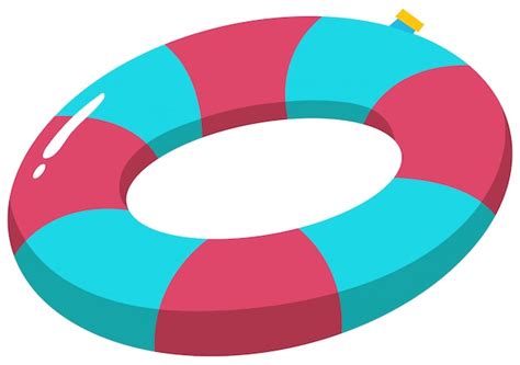 Premium Vector Colourful Swim Ring On White Background