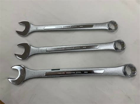 Spanner Combination Set Of 3 28mm 29mm 32mm Open And Ring Minimax Made