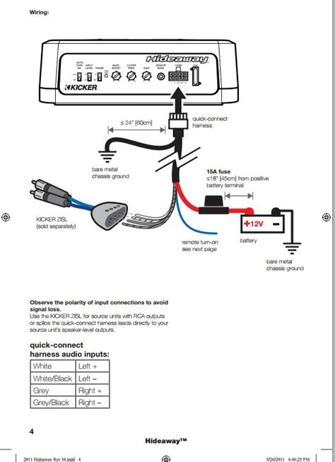 The following diagrams are the most popular wiring configurations. Kicker Hideaway Wiring Diagram - Wiring Diagram Schemas