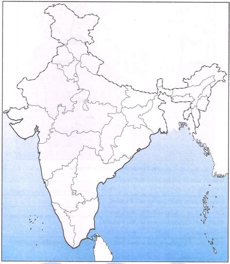 India Map Without Names