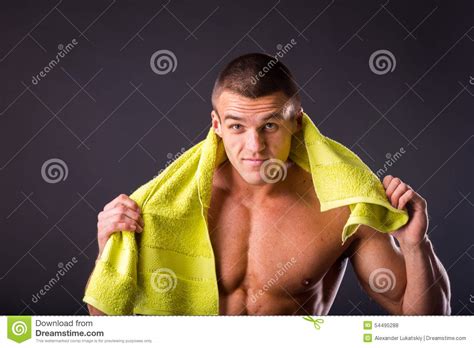 Bodybuilder With A Towel Royalty Free Stock Photo