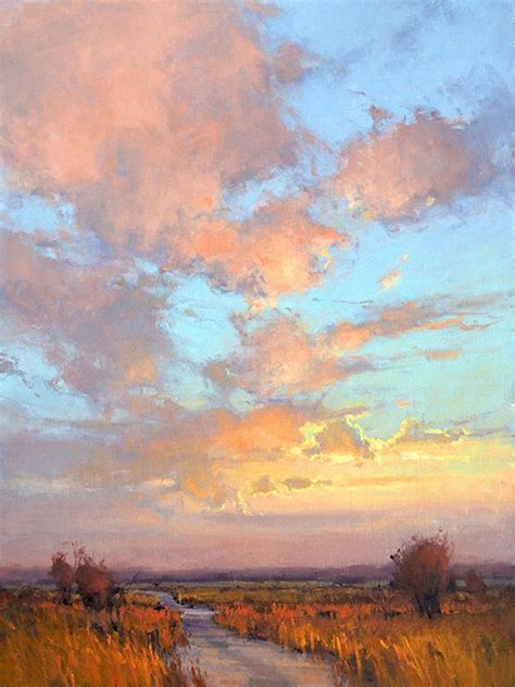 Hand Painted High Quality Abstract Sky Sunset Sky Landscape Oil