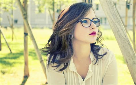 Wallpaper Face Model Long Hair Women With Glasses Sunglasses